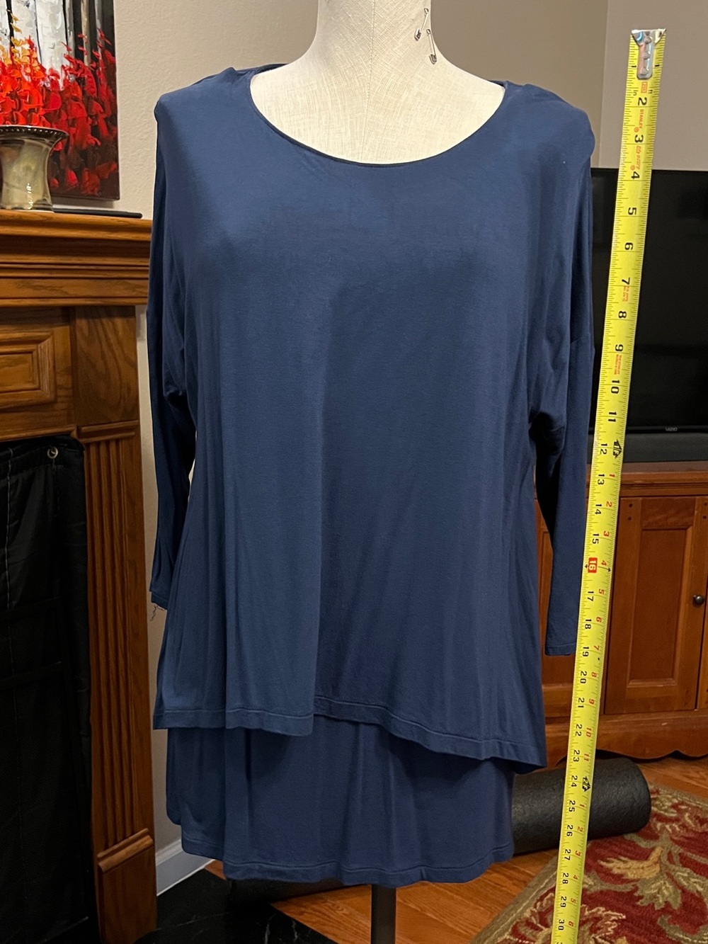 Chico's Navy Layered Tunic Top